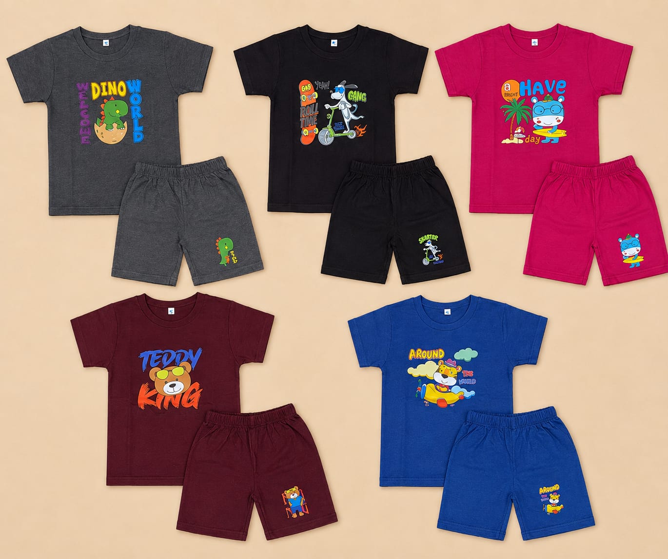 5 T Shirts + 5 Shorts Kids Combo Rs. 499 Only