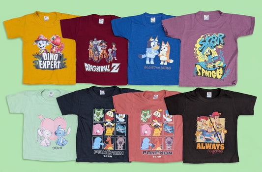 Combo of 8 Cartoon Printed T Shirts Rs. 599 Only