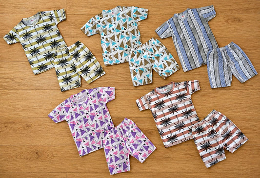 Combo of 5 Popcorn T Shirts + 5 Shorts Rs. 599 Only (MIX PRINT)